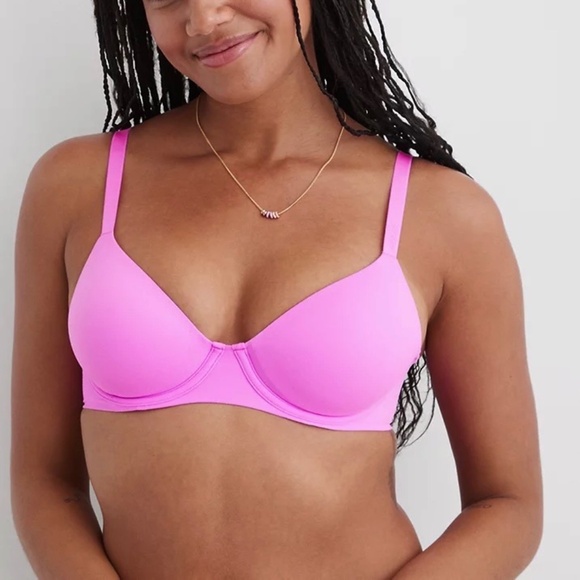 New Aerie SMOOTHEZ Full Coverage Lightly Lined Underwire Bra Pink Size 38D - Picture 5 of 15